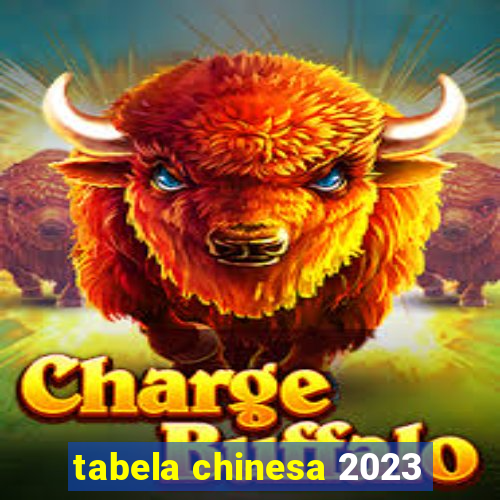 tabela chinesa 2023